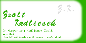 zsolt kadlicsek business card